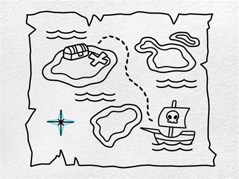 How to Draw a Pirate Map - HelloArtsy