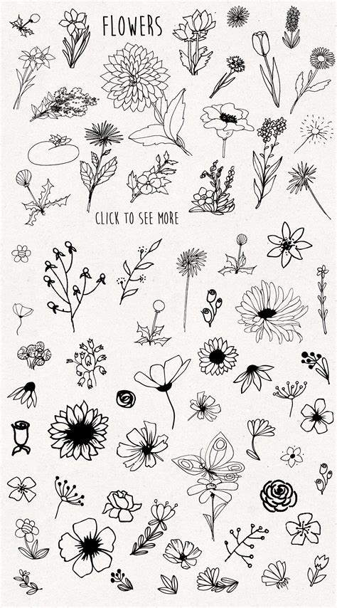 Aesthetic Doodle Aesthetic Simple Flower Drawings : Perhaps add a bit ...