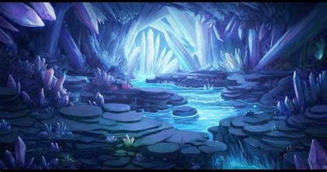 #crystal #concept #caveCrystal cave concept | Paisaje de fantasía ...