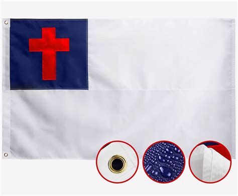 Amazon.com : Christian Flag 3x5 Outdoor in USA Embroidered,Heavy Duty ...