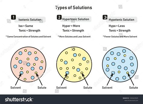 Types of Solutions infographic diagram including isotonic hypertonic ...