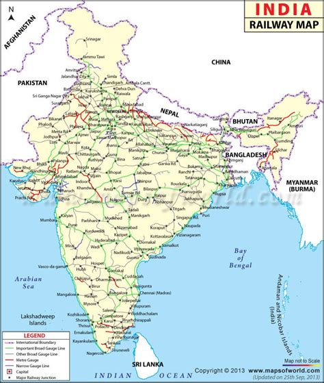 Indian Railways Map | India map, Indian railways, Map