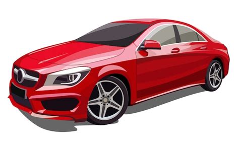 Premium Vector | Red car illustration