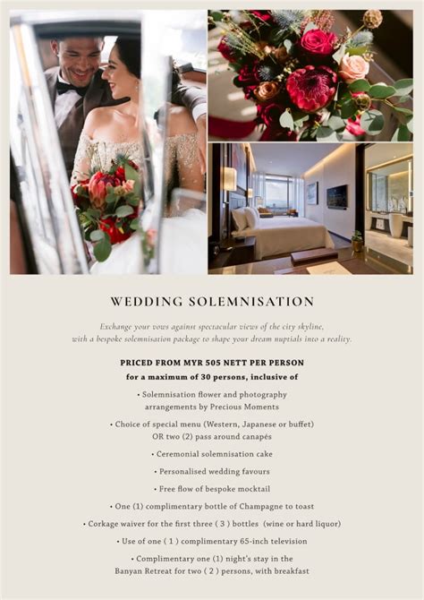 2021 Wedding ROM Limited deals – Banyan Tree Kuala Lumpur & Pavilion ...