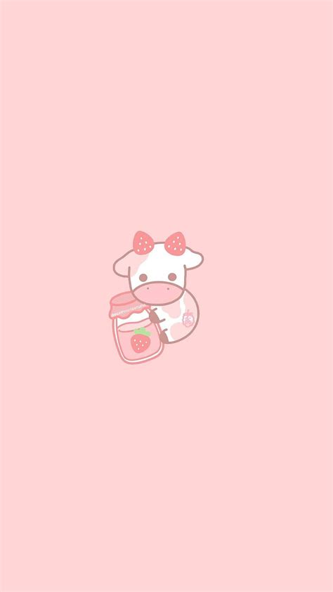 Share 78+ cute strawberry cow wallpapers best - in.cdgdbentre