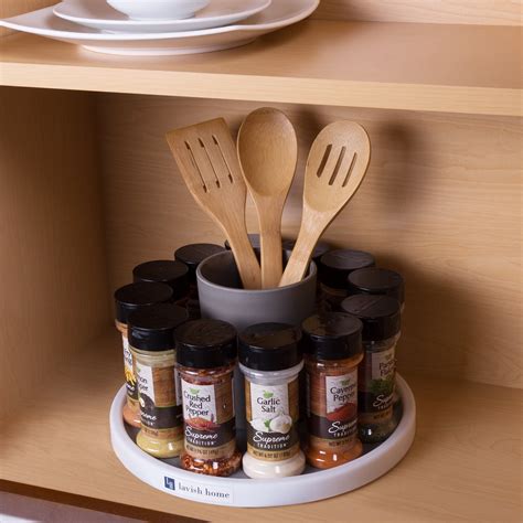 Lazy Susan Turntable Spice Rack- Rotating Cabinet, Shelf and Pantry ...