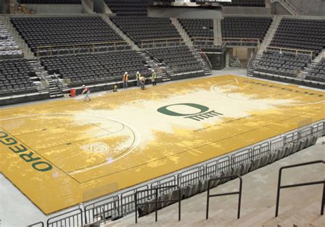 Ducks unveil funky new floor at new arena - Arena Digest