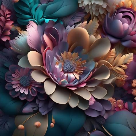 Premium AI Image | Colorful Flowers wallpaper generated by ai