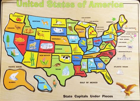 United States Map Puzzle Printable