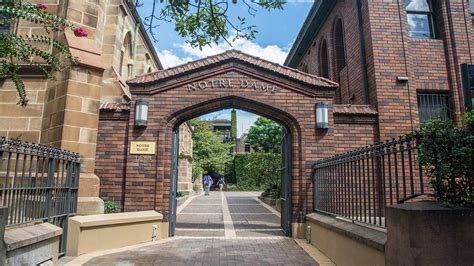 The brick entrance way at the University of Notre Dame Sydney | Notre ...