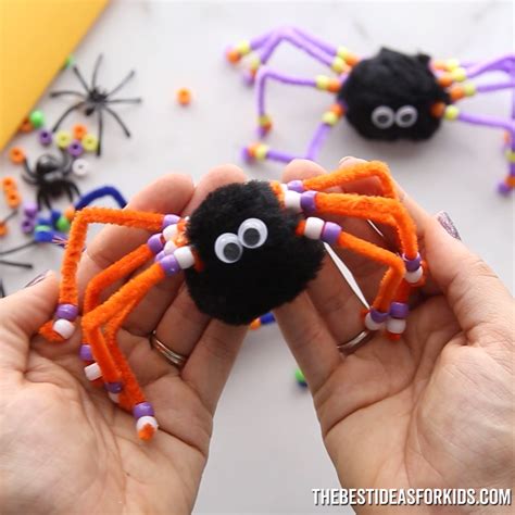 Pom pom spider craft – Artofit