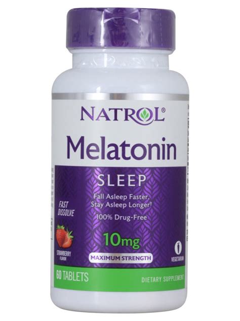 Natrol / Melatonin 10mg, 60 tabs | PharmRu: Worldwide Pharmacy Delivery