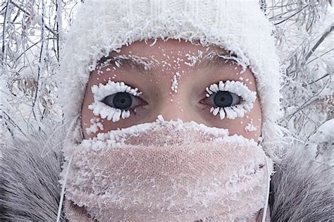 Blistering cold temps in Russia are freezing people’s eyelashes