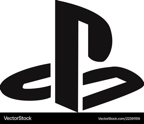 Playstation logo icon Royalty Free Vector Image