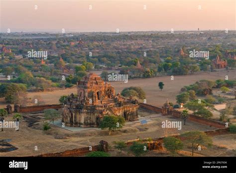 Old temples in Bagan at sunrise, Old Bagan (Pagan), UNESCO World ...