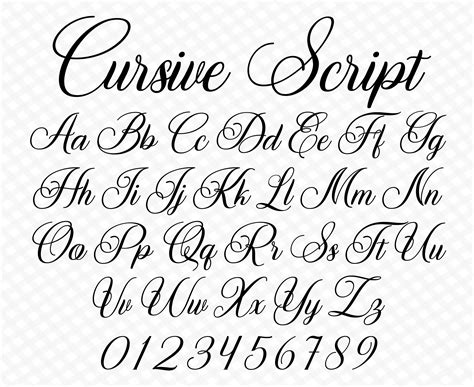 Cursive Letters Font, Hand Lettering Alphabet Fonts, Tattoo Lettering ...