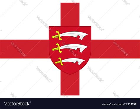 Flag of essex in england Royalty Free Vector Image