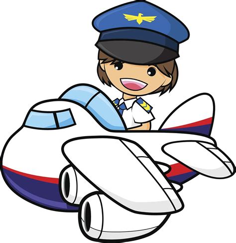 Happy Kawaii Anime Pilot Flight Attendant Cartoon Vinyl Decal Sticker ...