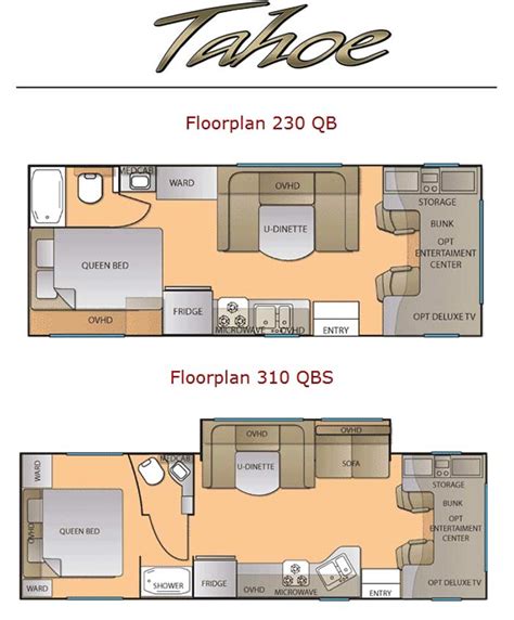 MVP RV Tahoe class C motorhome - floorplans - 2011 - large picture