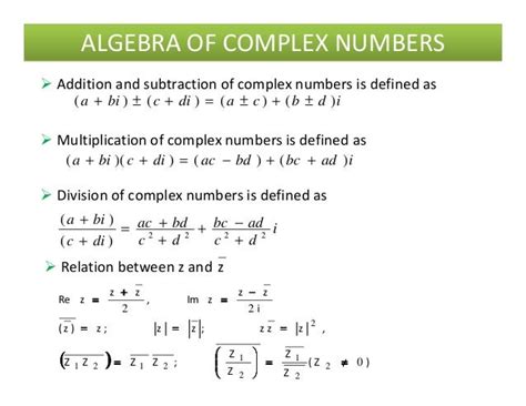 1 complex numbers