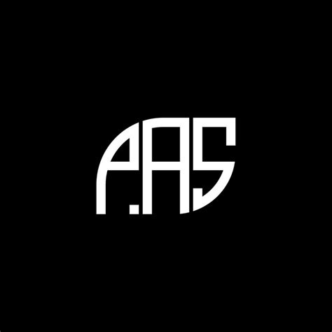 PAS letter logo design on black background.PAS creative initials letter ...