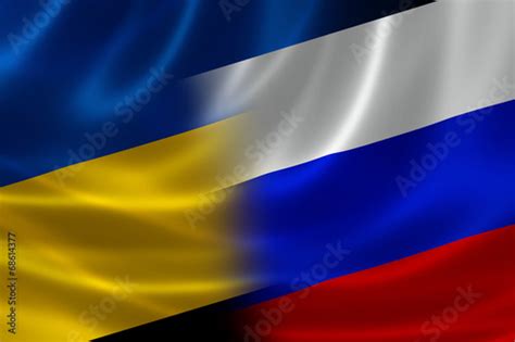 Merged Flag of Ukraine and Russia Stock Illustration | Adobe Stock