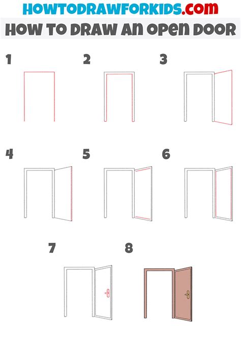 How To Draw Open Doors