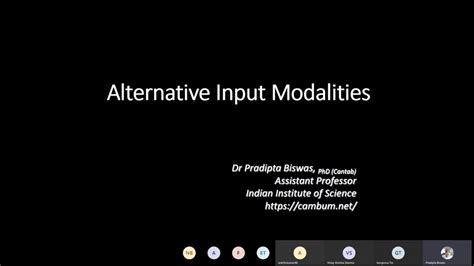 Alternative Input Modalities - YouTube