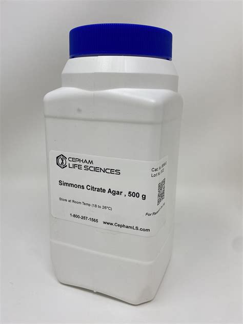 Simmons Citrate Agar - Cepham Life Sciences Research Products