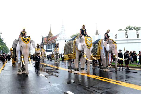 THAILAND-BANGKOK-LATE KING-ALBINO ELEPHANT-PARADE-MOURNING