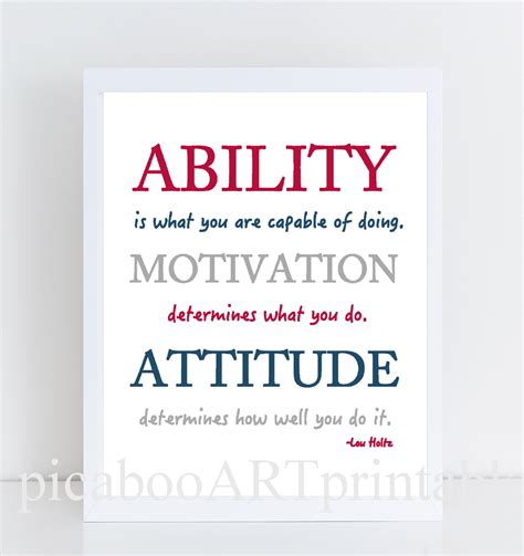 Ability Motivation Attitude, Boys Room Wall Art, Gift for Teen Boy ...