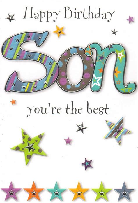 open SON happy birthday card - 5 x cards to choose from! in Home ...