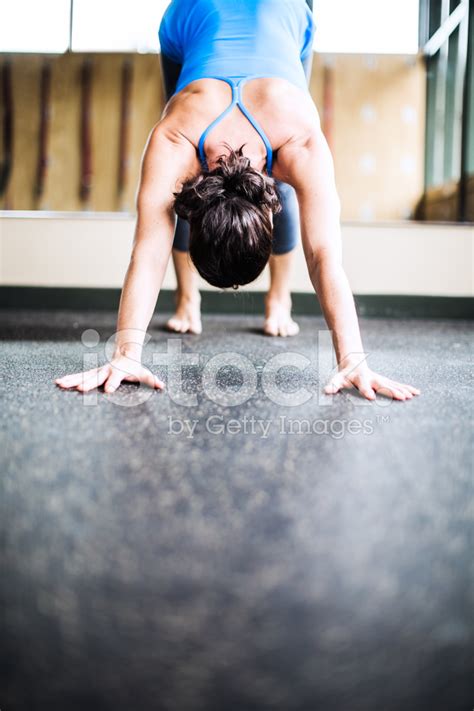 Downward Dog In Yoga Studio Stock Photo | Royalty-Free | FreeImages