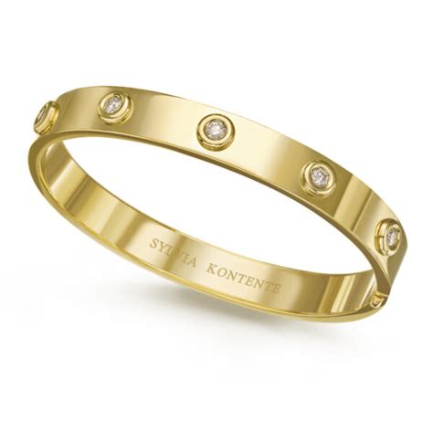 The “Z” Bracelet Yellow Gold & Diamond – Sylvia Kontente