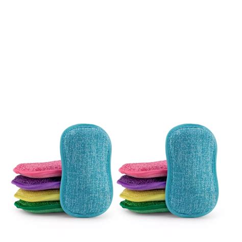 JML Set of 10 Soopa Scrubber Dual sided Sponge - QVC UK