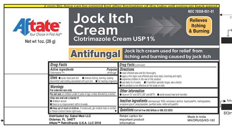 Jock Itch Cream with1% Clotrimazole