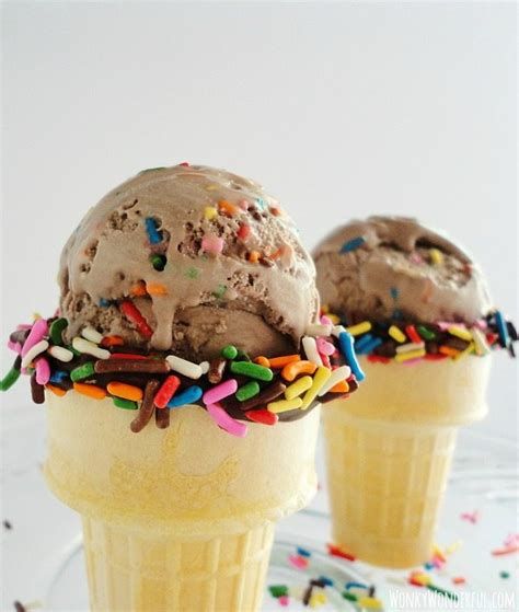 Chocolate Cake Batter Ice Cream with Sprinkles - WonkyWonderful