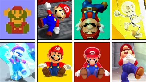 EVERY MARIO DEATH ANIMATION EVER & Game Over Screens (Main Series ...