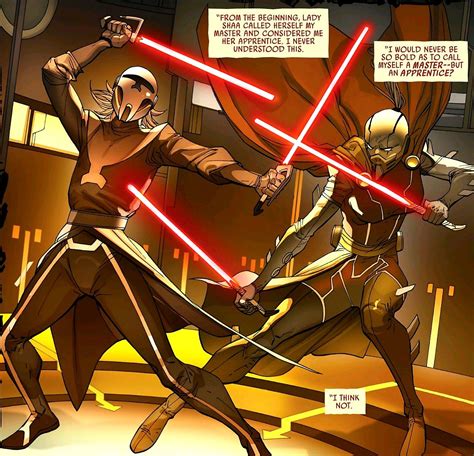 Ancient Sith Lord Momin battles his master. | Star wars empire, Star ...