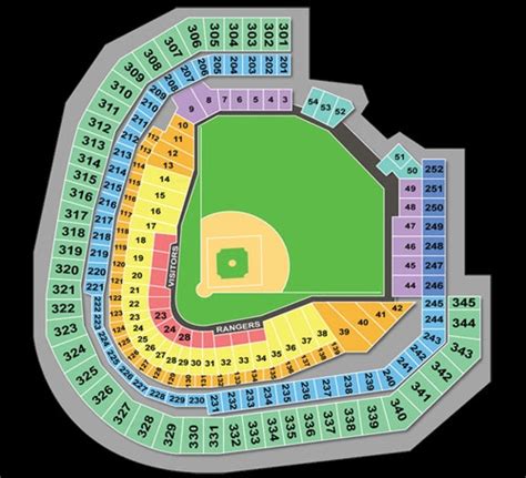 8 Images Texas Rangers Seating Chart Map And View - Alqu Blog