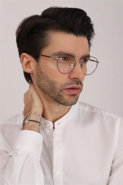 Silver, Gold Eyeglass Frames Men, Women With Non Prescription or ...