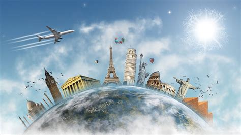 Download Travel HD Plane Above Earth Buildings Wallpaper | Wallpapers.com