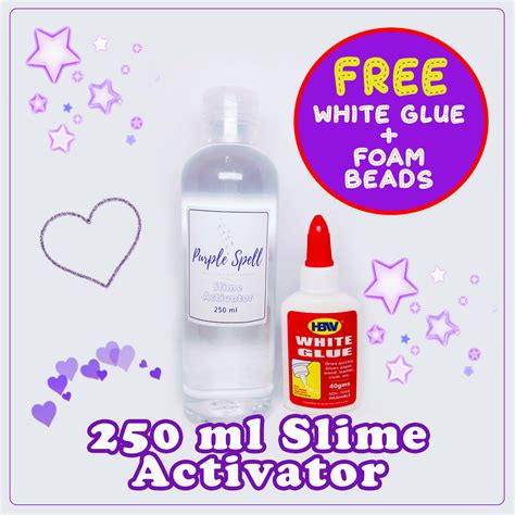 Purple Spell 250 ml Slime Activator with Free 40 ml White Glue + FOAM ...