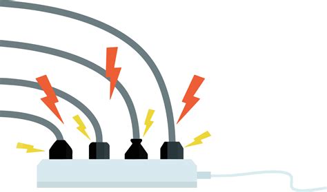 Electrical circuit. Shock, red lightning and yellow sparks from the ...