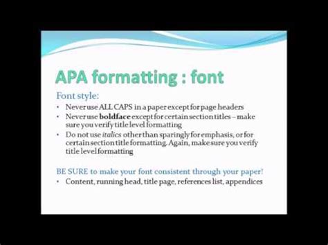 APA formatting PowerPoint Presentation - YouTube