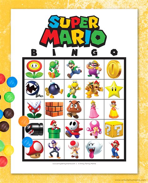 Free Printable Super Mario Bingo in 2023 | Super mario bros birthday ...