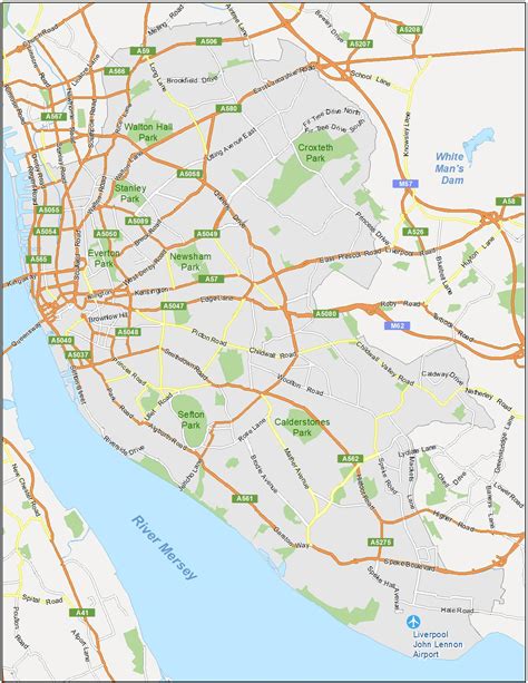 Liverpool Map, England - GIS Geography