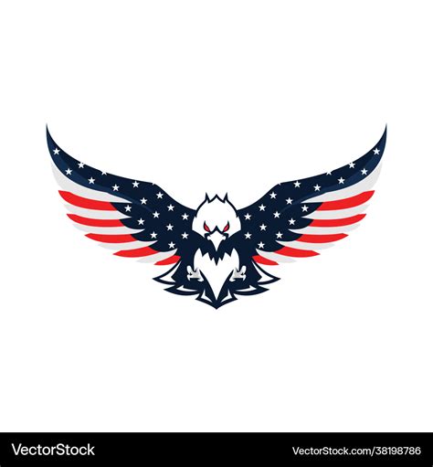 American eagle logo design Royalty Free Vector Image