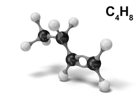 Butene molecule c4h8 modeled 3D - TurboSquid 1541335