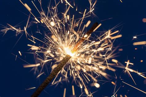 Sparks from Fireworks Closeup Stock Photo - Image of pyrotechnics ...